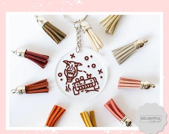 Dinosaur Keychain • Choose your color • Animal Kingdom Bag Charm •  Dinoland USA Inspired Bag Tag