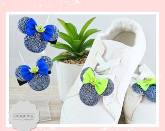 Toy Story Alien Shoe & Hair Clips - with Green or Blue Bow
