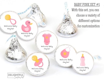 It's a Girl! Baby Shower Labels | 108 Personalized Stickers