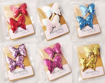 Butterfly Hair clips | Sequined Butterfly Hair Clips