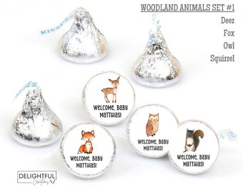 Watercolor Woodland Animals | 108 Personalized Stickers
