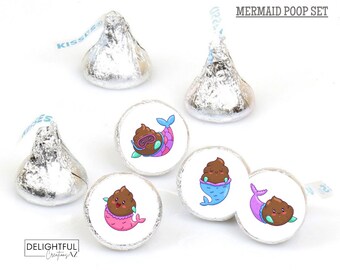 Mermaid Poop Potty Training Stickers