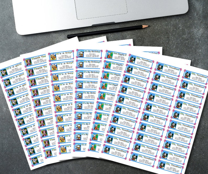 Mickey Mouse Clubhouse Personalized Address Labels - Set of 30 - Etsy