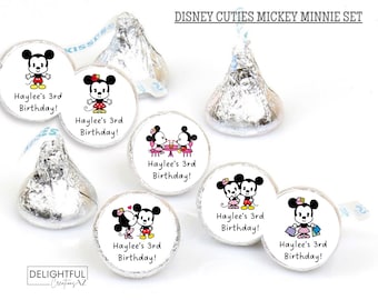 Mickey Minnie Sweethearts Disney Cuties | 108 Personalized Stickers