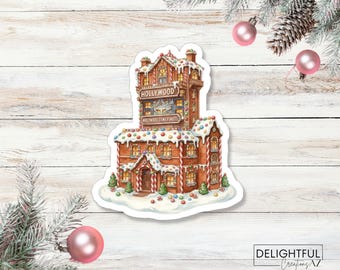 Tower of Terror Gingerbread House Sticker | Hollywood Studios | Jollywood Nights | Disney Christmas
