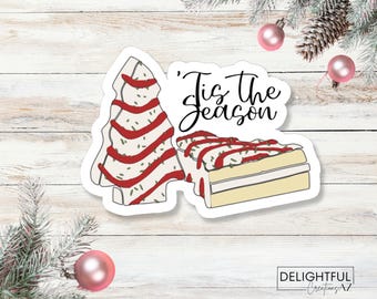Christmas Tree Cakes Sticker - Glossy or Holographic Finish