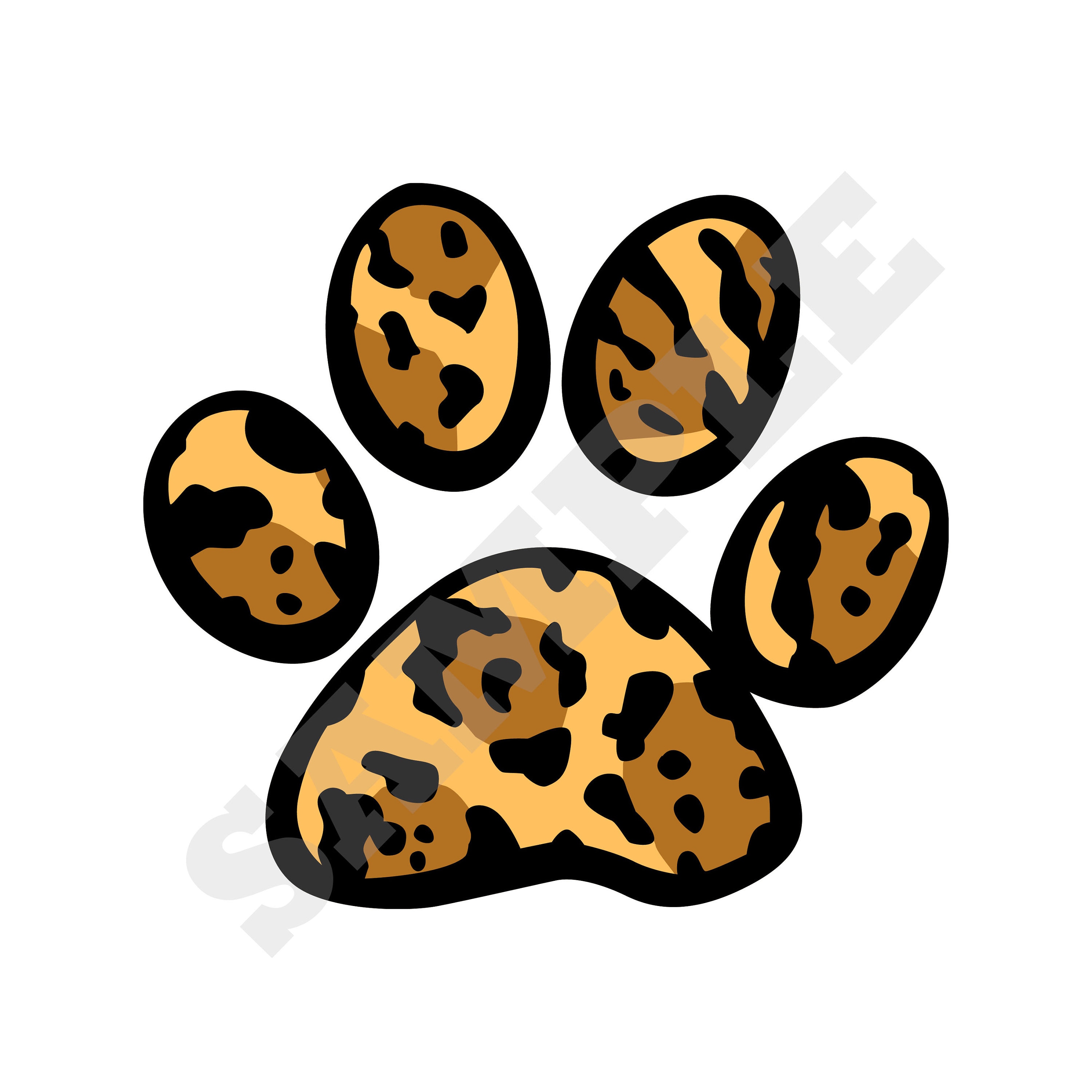 Jaguars Paw Print SVG DXF Graphic Art Cut Files Etsy