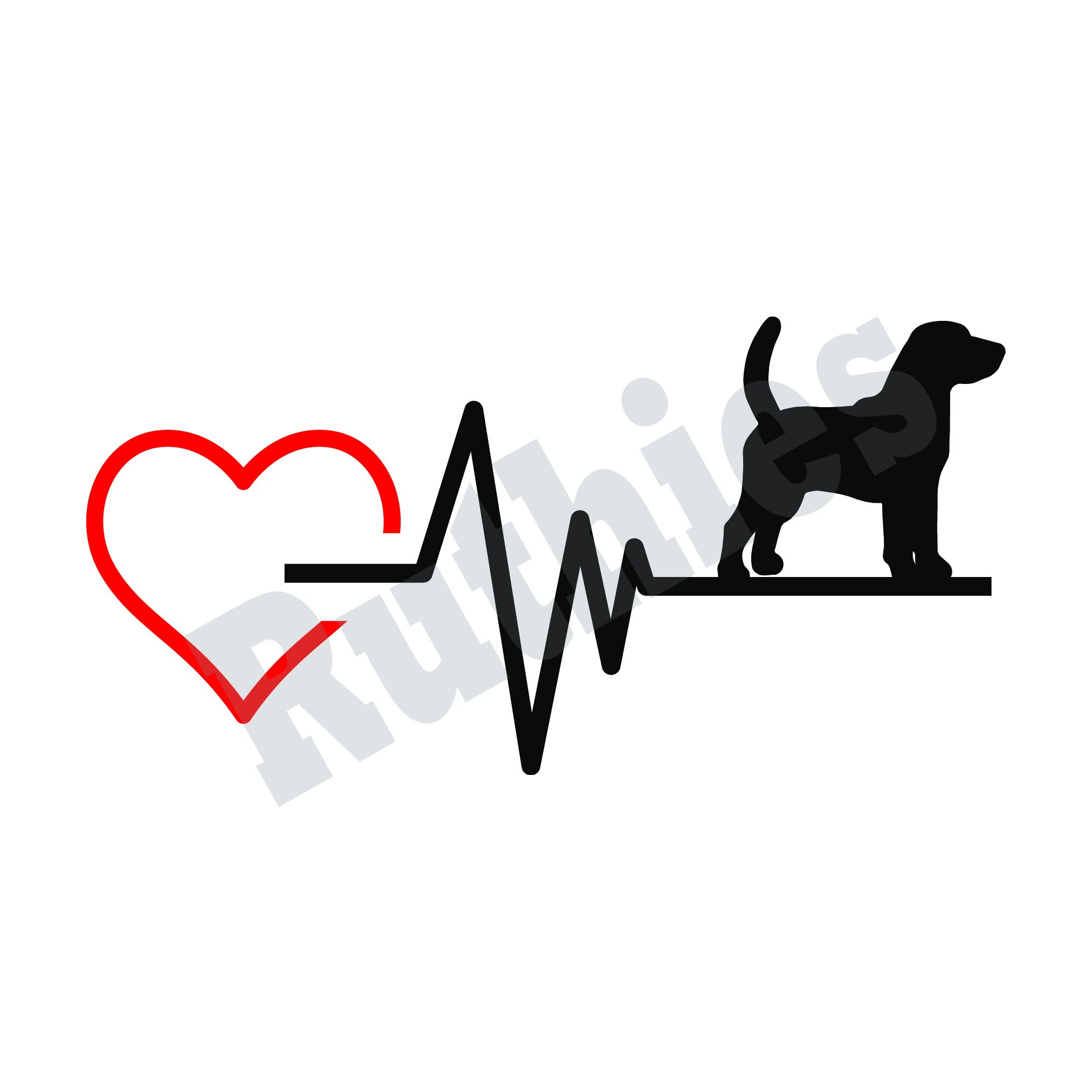 Heartbeat My Dog SVG DXF Graphic Art Cut Files | Etsy