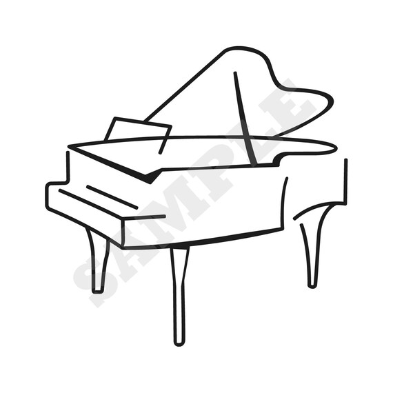 Piano Outline SVG DXF Graphic Art Cut Files | Etsy