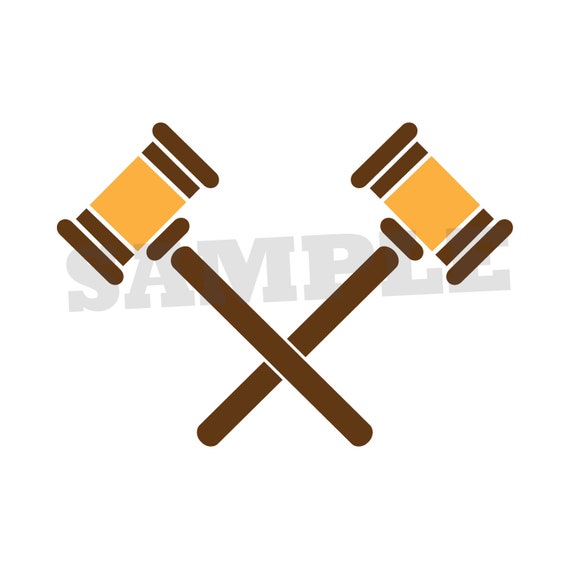 Crossed Gavels SVG DXF Graphic Art Cut Files Etsy