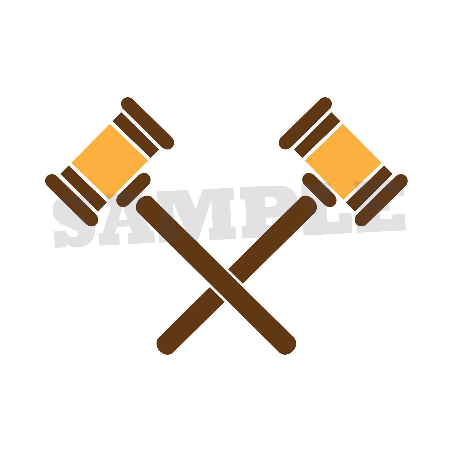 Crossed Gavels SVG DXF Graphic Art Cut Files Etsy