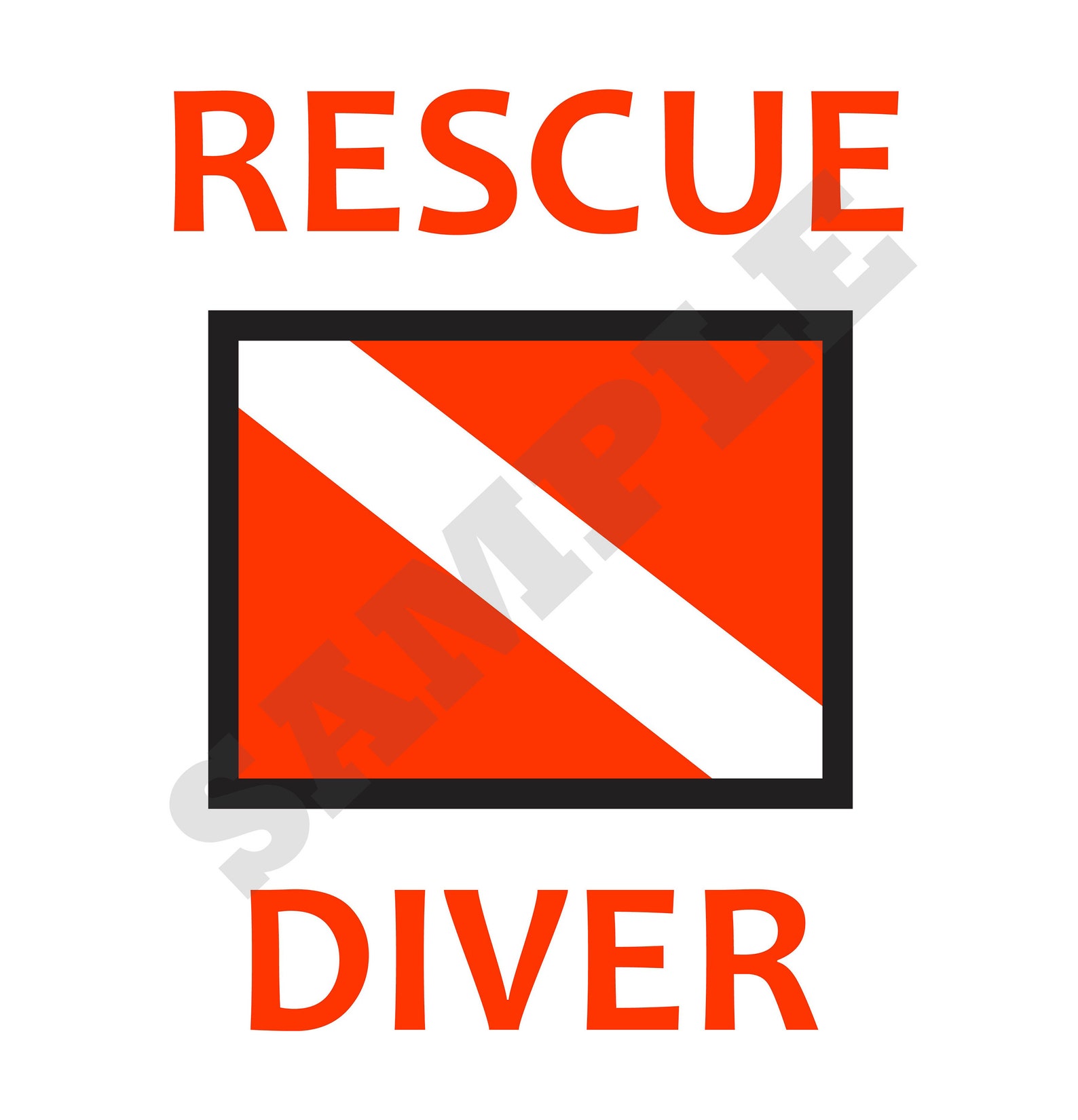 Rescue Diver SVG DXF Graphic Art Cut Files Etsy