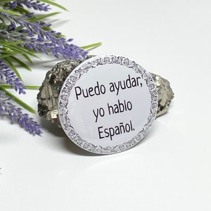 Yo Hablo Espanol Button, I Speak Spanish Button, Spanish Language Pin, I Speak Spanish Pinback Button, Spanish Language Button