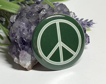 Peace Sign Pinback Button, Peace Sign Pins, Peace Sign, Colorful Peace Sign Pins, Multi-Color Peace Sign Buttons