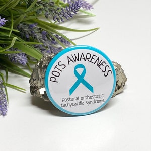 POTS Awareness Button, POTS Pinback Button, Postural Orthostatic Tachycardia Syndrome, POTS Awareness Pinback Button image 2