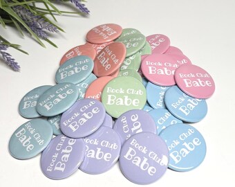 Book Club Pinback Buttons, Book Club Pins, Book Club Gifts, Book Club Babe Gifts