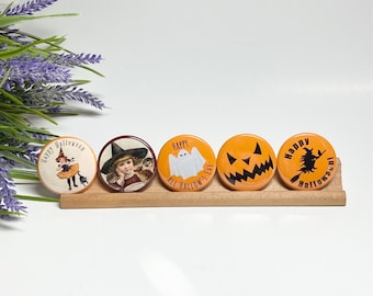 Halloween Button, Set of Twelve Halloween Buttons, Vintage Halloween Images, Vintage Halloween Pinback Buttons