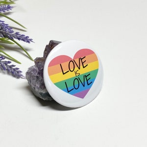 Love is Love Button, Love is Love Pinback Button, Pride Button, Pride Pinback Button, 2.25&quot; Pride Button, 2.25&quot; Love is Love Button
