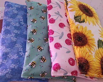 Microwavable Rice Heat Pack, Flannel Cotton Warmies, Scented Unscented (10.5 x 5.5)