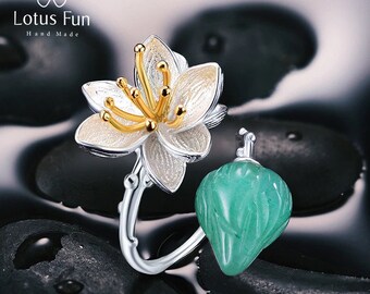 Embossed Lotus Jade and Gold Statement Polymer Clay Earrings for Spring Summer