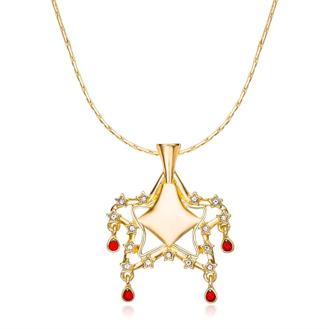 Classic Stella Winx Necklace Club Luxurious Red Natural Zircon Etsy