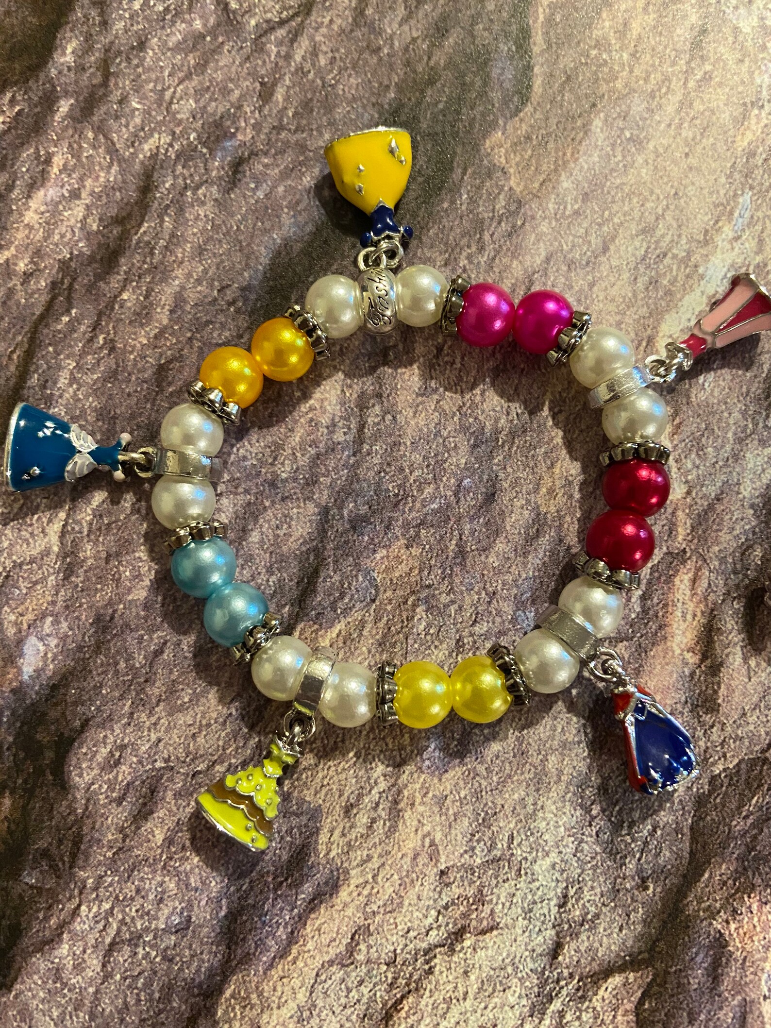 Princess Charm Bracelet Etsy