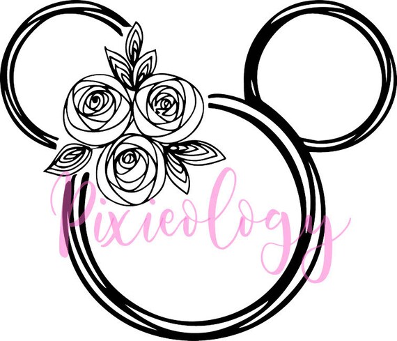 Download Floral Minnie Svg Etsy