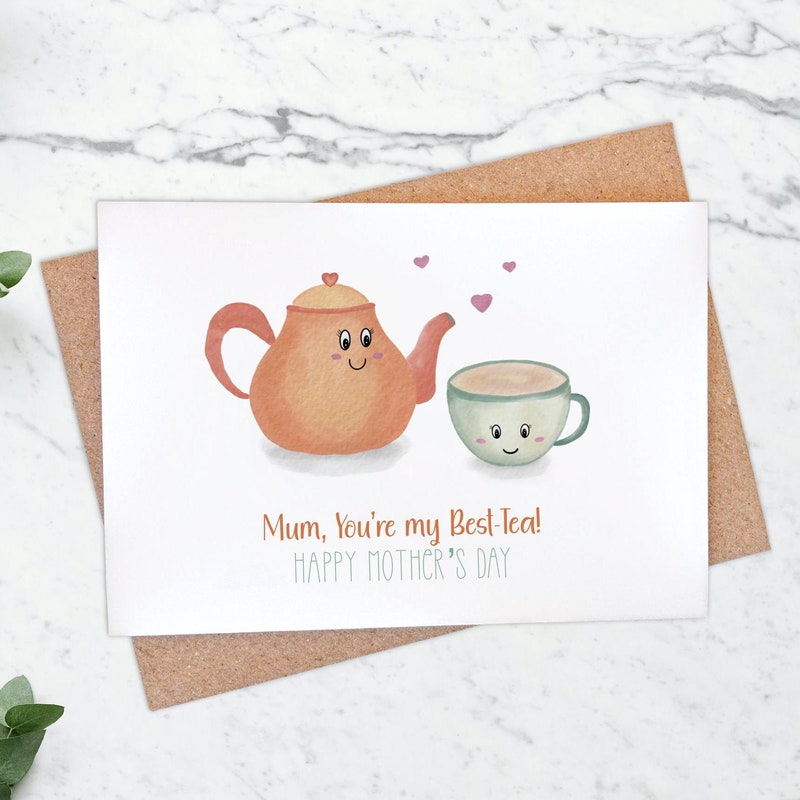 Watercolor Greeting Cards Tea Cup Mother's Day - Etsy
