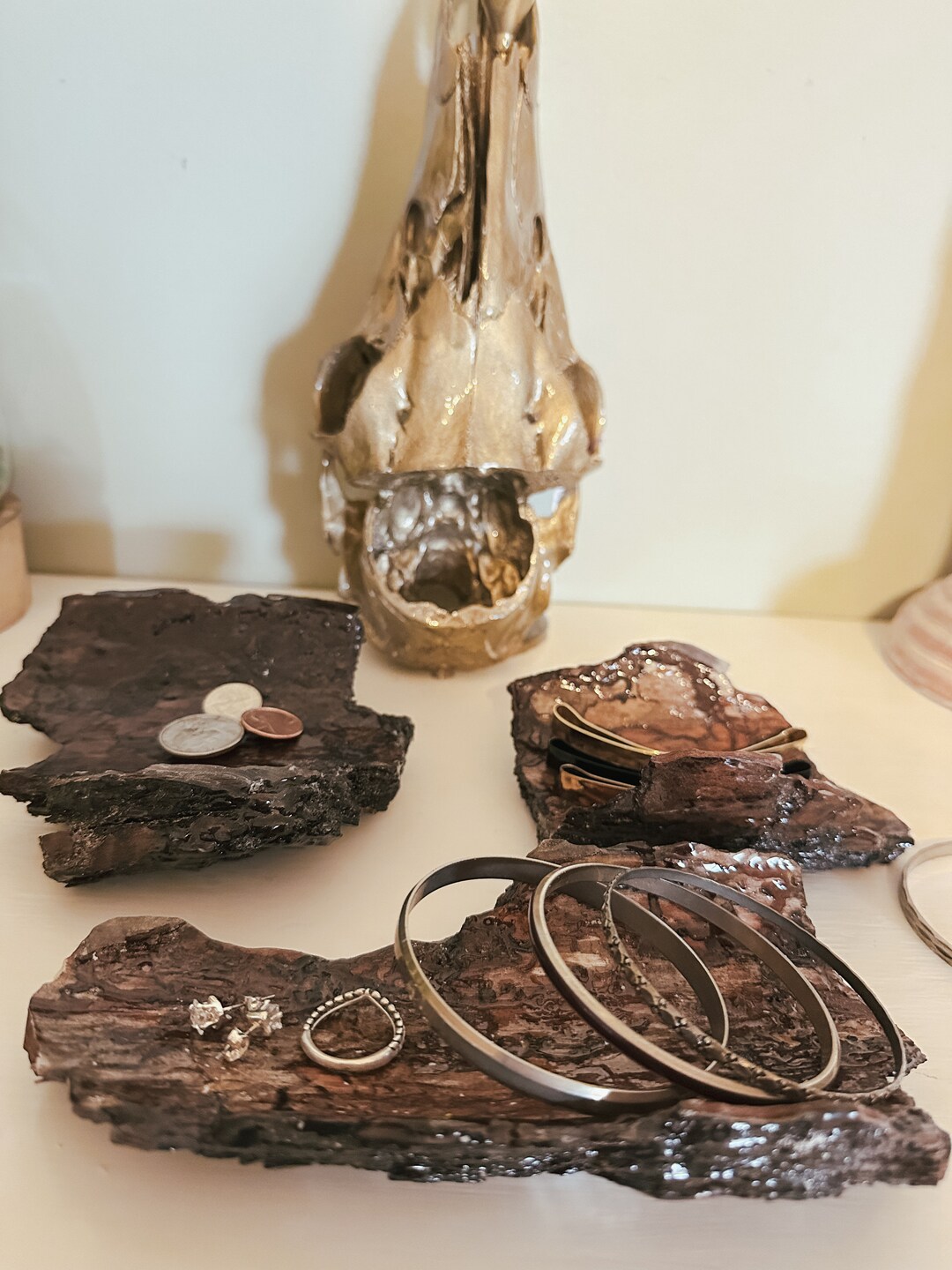 Tree Bark Tray Change Bowl Jewelry Tray Boho Decor Etsy