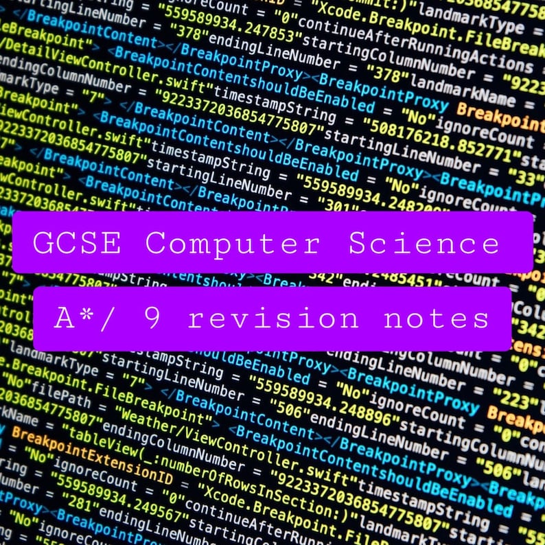 GCSE Computer Science Revision Notes Guide Written by a Grade - Etsy