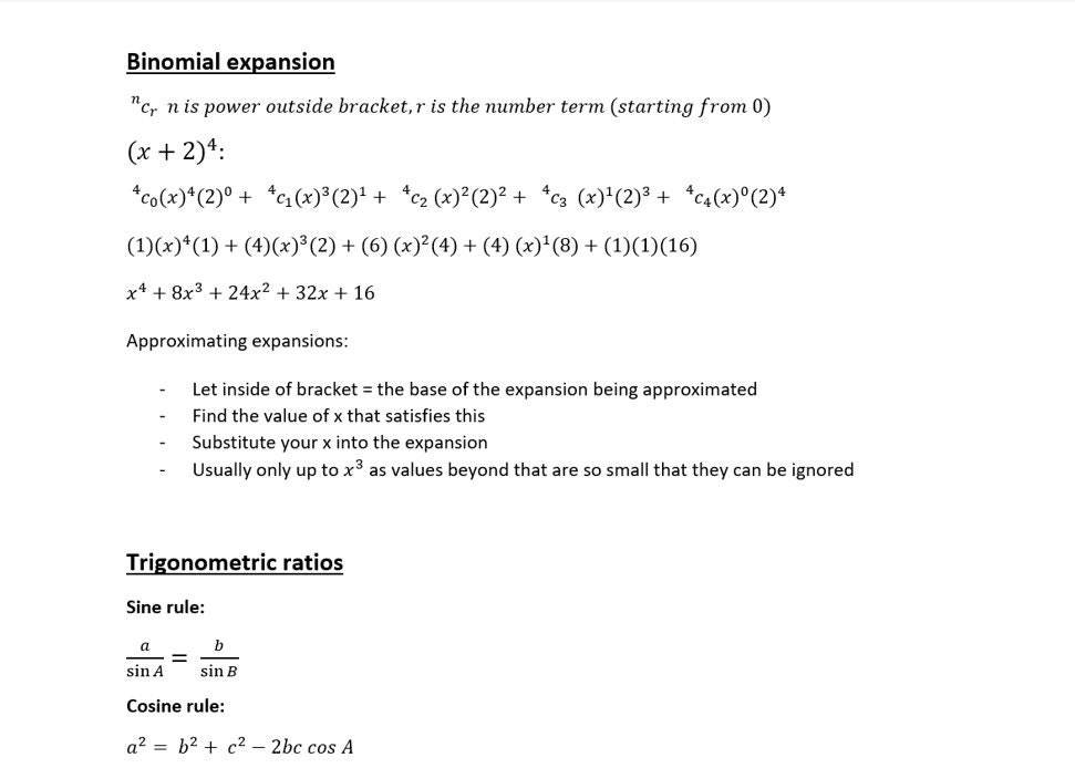 A Level Maths Revision Notes Guide Written by an A* Student (EDEXCEL ...