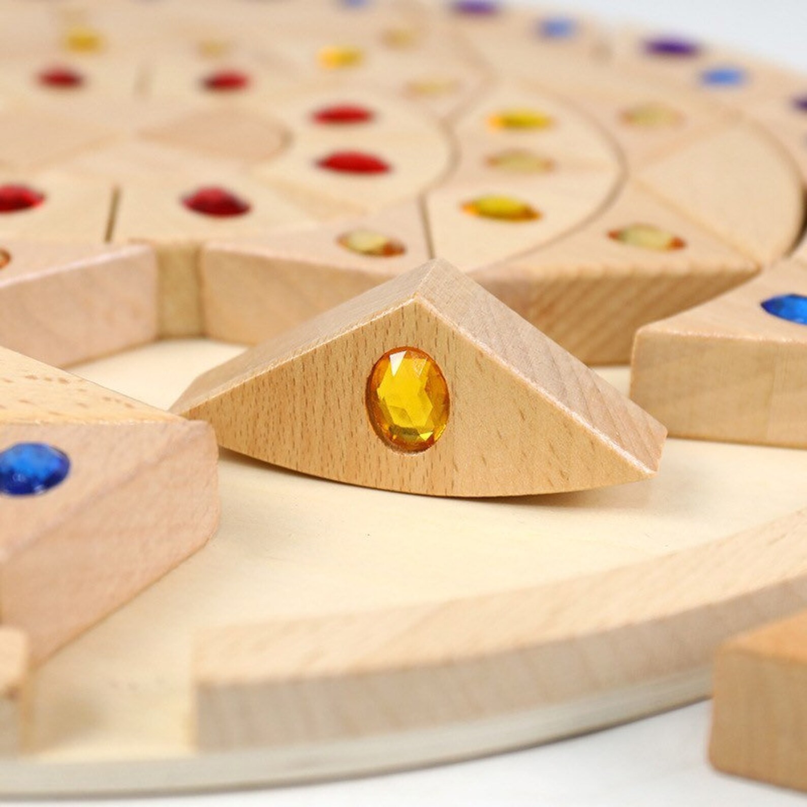 Wooden large Sparking mandala Gem blocks puzzle wooden blocks Etsy.de