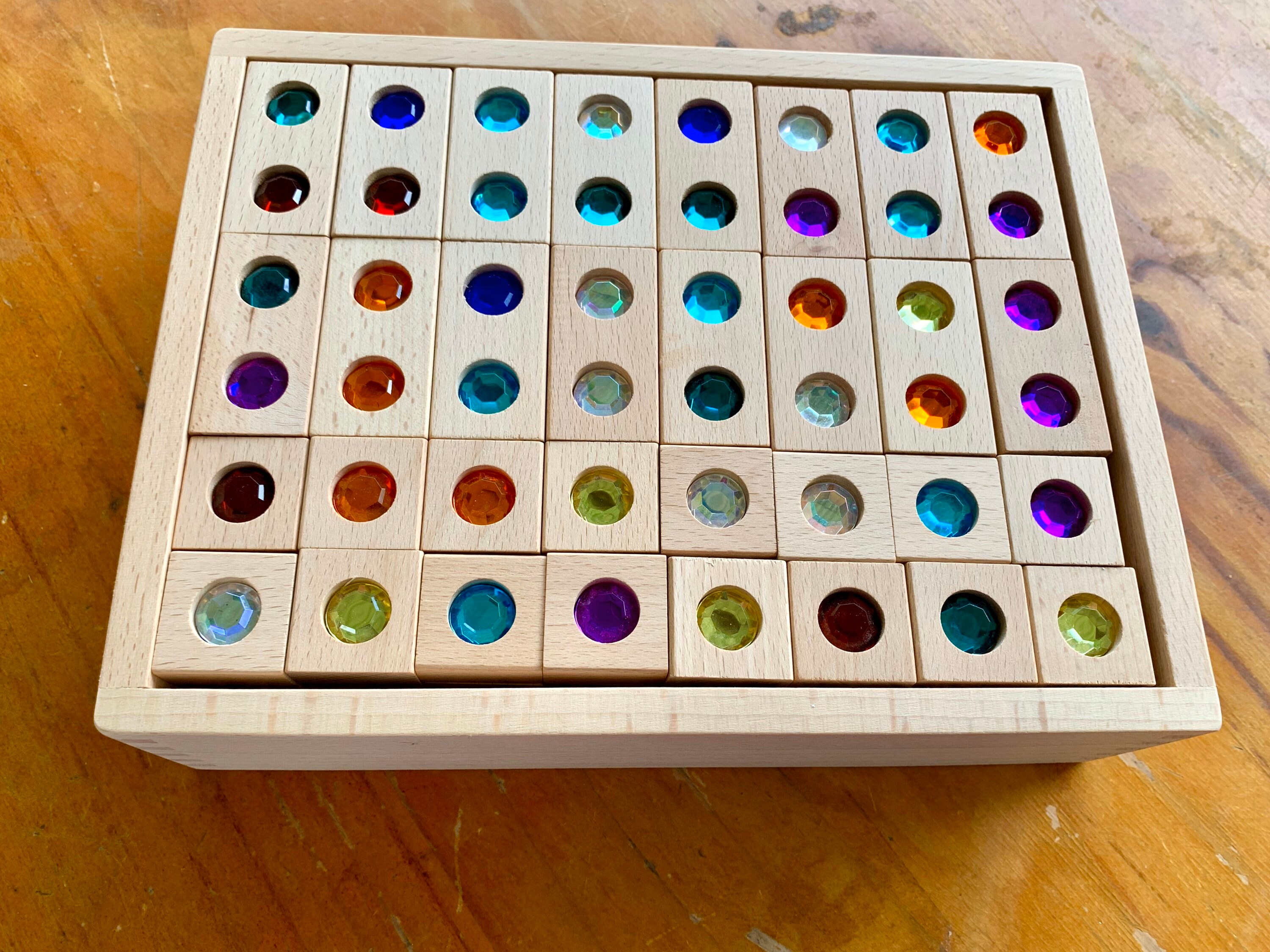 128pc Handmade Wooden Sparking Gem Building Blocks Stacking Etsy Australia