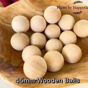 QTY 1 Various Sizes Wooden Balls Wood Balls Sorting Games 