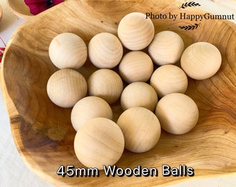 Wooden Ball 25mm/ 35mm / 45mm Diameter wood Toy Ball Craft