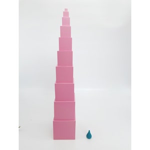 Montessori Pink Tower Professional Standard educational wooden toy