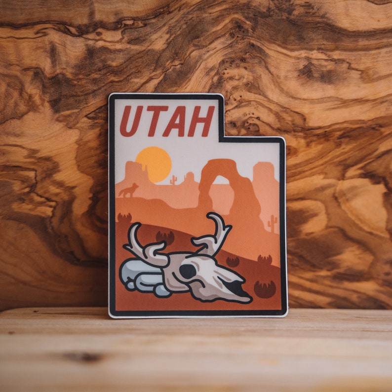 Utah Sticker US State Sticker - Etsy