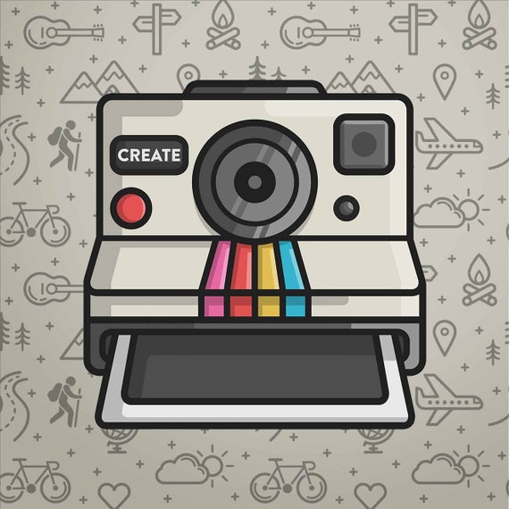 polaroid sticky film camera