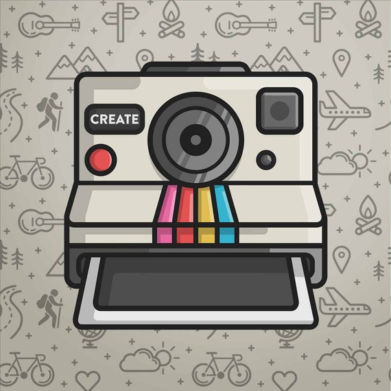 Polaroid Camera Sticker 