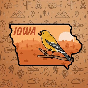 Iowa Sticker US State Sticker - Etsy