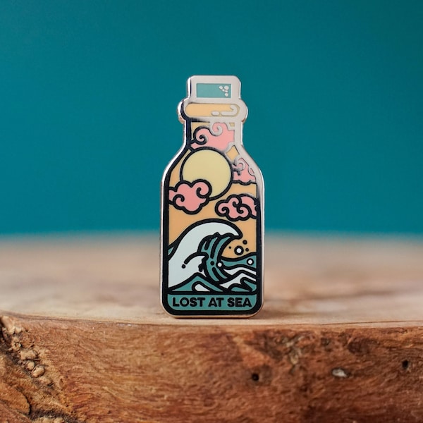 Ocean Pin - Vitamin Sea Pin, Ocean Wave Pin, Beach Pin, Backpack pin , Adventure Enamel Pin, Travel Pin, Summer Pin, Surf Enamel Pin, Wave