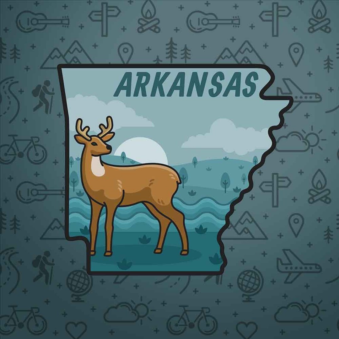 Arkansas Native Sticker Arkansas Sticker US State Sticker - Etsy