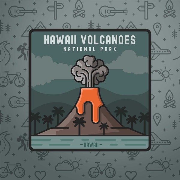 Hawaii Volcanoes National Park Sticker Decal