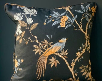 Bird Cushion. Couch cushion. Sofa cushion. Cushion pillow. Bird cushion. Luxury cushion with feather pad. Japanese home decor.