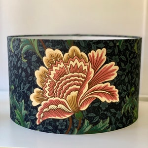 Abat-jour style William Morris - Rose à motif floral botanique