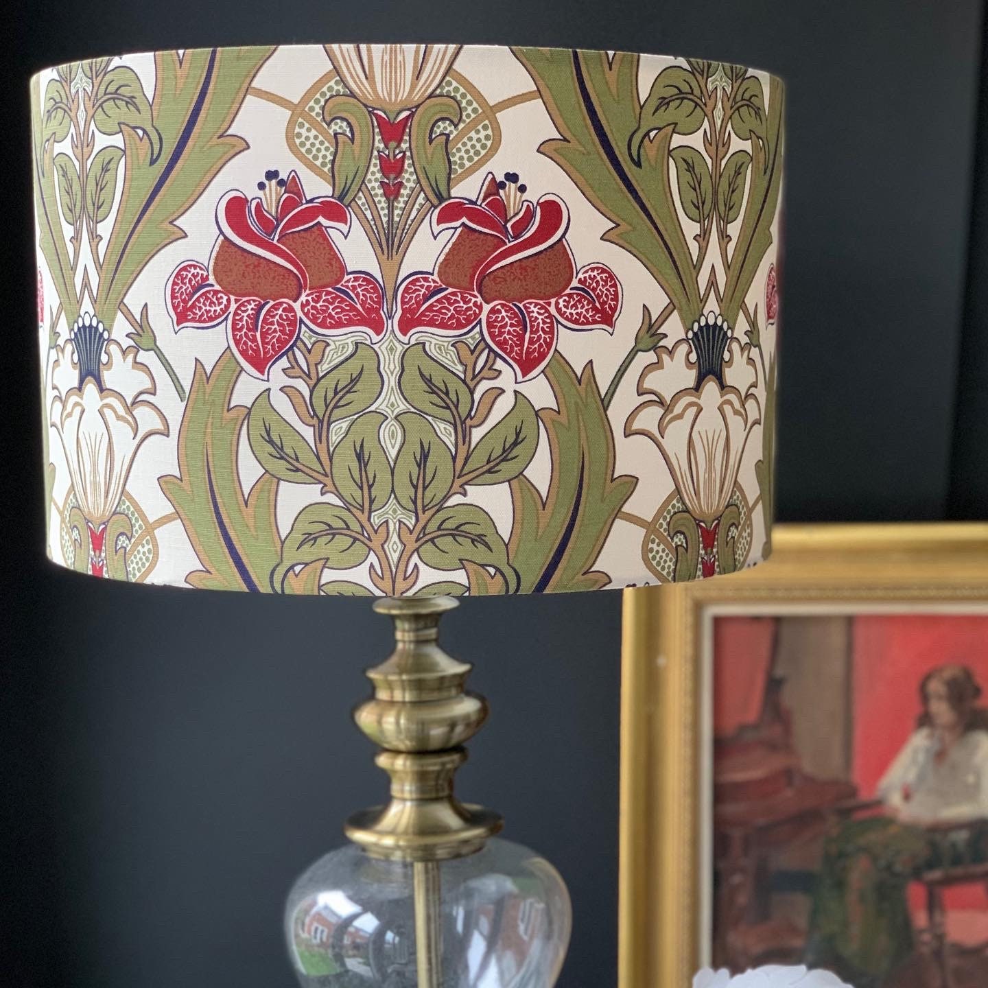 Patterned Lampshade. Blue Lampshade. Navy Lampshade. Light Etsy UK
