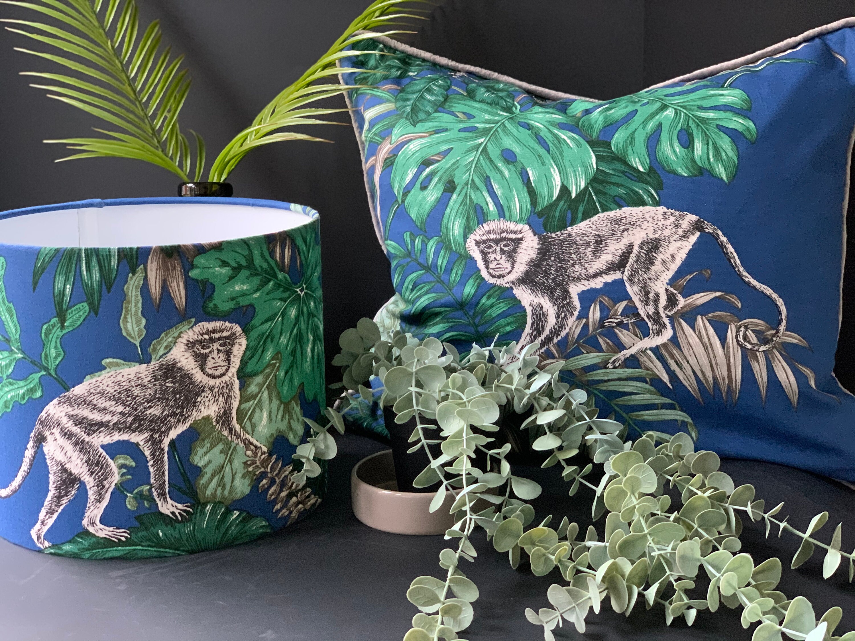 Tropical Lampshade. Blue Lampshade. Animal Print Lampshade. Etsy Ireland