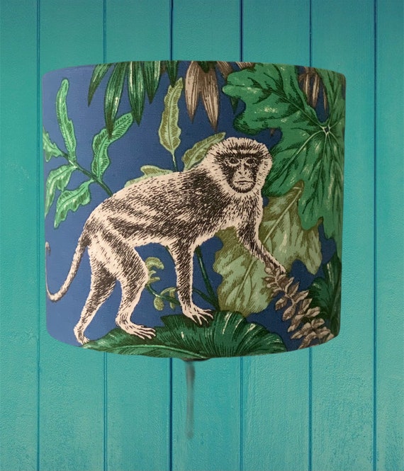 Tropical Lampshade. Blue Lampshade. Animal Print Lampshade. Etsy Ireland