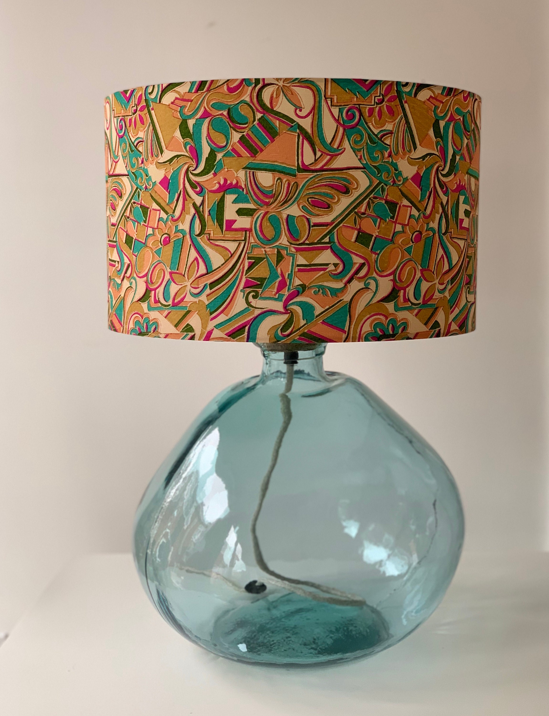 Drum Lampshade, Vintage Lampshades. Ceiling Lampshades. Decorative