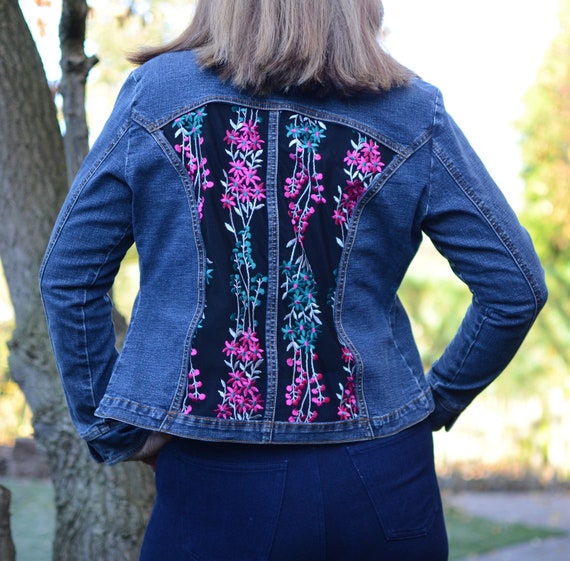 Handmade Deep Blue Denim Jacket - Etsy